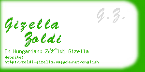 gizella zoldi business card